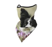 Máscara Cortavientos para Mascotas Border Collie Lawn Black Border Collie, Polaina para el Cuello, Cubierta Facial de Invierno para Motocicleta