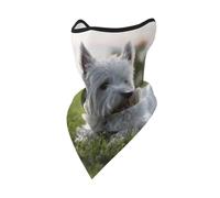 Máscara Cortavientos para Perros Westie Lawn West Highland White Terrier, Polaina para el Cuello, Protector Facial de Invierno para Motocicleta