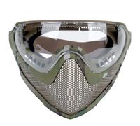 MáScara de Airsoft y Paintball de Doble Modo, MáScara Integral de Malla de Acero con 3 Lentes Intercambiables, Accesorios para Casco TáCtico RáPido(CP)