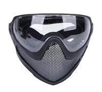 MáScara de Airsoft y Paintball de Doble Modo, MáScara Integral de Malla de Acero con 3 Lentes Intercambiables, Accesorios para Casco TáCtico RáPido(Black)