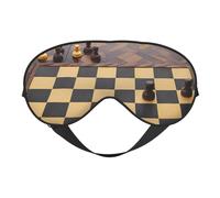 Máscara de ajedrez con peones para dormir, máscaras de ojos para dormir de doble cara, máscaras para dormir para mujeres y hombres, cubiertas opacas para dormir, viajes