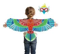Máscara de alas de pájaro, accesorio de disfraz teatral, diseño de correas flexibles, aspecto realista, ajuste cómodo, perfecto para de cosplay, escuela, sesiones de fotos, festivales de