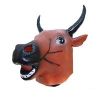 Máscara de animal de caballo de vinilo para uso de disfraces, eventos divertidos y de rendimiento, con correa ajustable y construcción ligera centrada en la comodidad (caballo blanco)