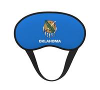 Máscara de bloqueo de luz con la bandera del estado de Oklahoma, cómoda máscara opaca para dormir para viajes, yoga, cubierta suave para los ojos