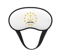 Máscara de bloqueo de luz con la bandera del estado de Rhode Island, cómoda máscara opaca para dormir para viajes, yoga, cubierta suave para los ojos