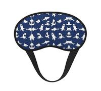 Máscara de bloqueo de luz con varios patrones de peces marinos, cómoda máscara opaca para dormir para viajes, yoga, cubierta suave para los ojos