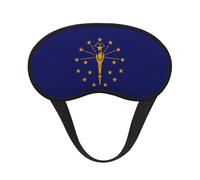 Máscara de bloqueo de luz de la bandera del estado de Indiana, cómoda máscara de dormir opaca para viajes, yoga, cubierta suave para los ojos