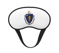 Máscara de bloqueo de luz de la bandera del estado de Massachusetts, cómoda máscara opaca para dormir para viajes, yoga, cubierta suave para los ojos