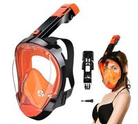 Máscara de Buceo Integral - Máscara de Snorkel con Vista Panorámica | Equipo de Respiración Subacuática de Drenaje Automático para Principiantes Nadadores Apasionados Vacacionistas Aficionados