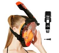 Máscara de buceo para adultos, visión panorámica de 180 grados, respiración subacuática con drenaje automático para principiantes, nadadores, deportistas aficionados y viajeros