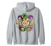 Máscara de bufón de Mardi Gras 67 Fleur de lis Six Seven Gen Alpha Sudadera con Capucha