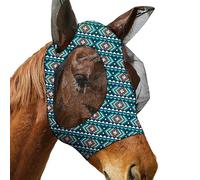 Máscara de caballo con orejas, cubierta facial extragrande con apertura de melena de ojos | Malla de protección UV, equipo ecuestre ajustable para mascotas para una visión clara