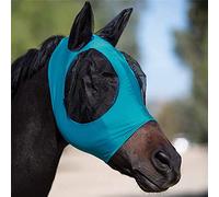 Máscara de caballo, máscara ecuestre, cubierta de cabeza de caballo, máscara de velo con capucha para orejas y malla fina, transpirable, ligera, para pony/caballo