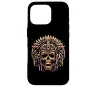 Máscara de Calavera Azteca, Guerrero Maya, civilización Antigua Mexicana Carcasa para iPhone 16 Pro