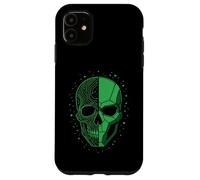 Máscara de calavera de seguridad cibernética Glitch Urban Techwear Estética Carcasa para iPhone 11