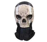Máscara de Calavera Fantasma, Cara Completa, Unisex, para Juegos de Guerra, Deportes al Aire Libre, Halloween, Cosplay (Talla única, máscara-D)