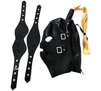 Máscara De Capucha De Látex Capucha De Goma Sm Con Ojos Parches Para La Boca Desmontable A Presión Con Cola De Caballo Cremallera Pelucas,con Cola,XX-Grande