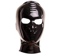 Máscara De Capucha Fetiche De Goma De Látex Para Ojos,Negro,Grande