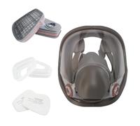 Máscara de cara completa con de filtración - Escudo de protección facial a prueba de polvo, respirador nasal, pintura en aerosol, dispositivo de protección, talla única, máscara para soldadura