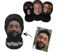 Máscara de cara completa con impresión 3D realista personalizada, bandana personalizada para añadir tu cara divertida, máscara de malla transpirable, divertida máscara ideal para cosplay, fiesta