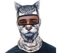 Máscara de cara completa genérica con soporte para orejas | Three-Dimensional Pattern | Halloween Hat for Music Festivals Fûll Facê Hood Máscara con soporte de orejas | Halloween Hats, a, S