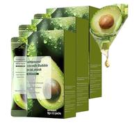 Máscara de cara de burbujas de aguacate | Masilla de burbujas facial de limpieza de aguacate de ácido complejo |Para toda la piel de la piel de limpieza de la piel máscara de lodo,3Pcs