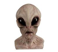 Máscara de cara extraterrestre - Máscara de látex de cabeza completa, disfraz de Halloween espeluznante, accesorio de cosplay para fiestas, eventos, Pascua, Navidad, carnaval, ropa festiva divertida