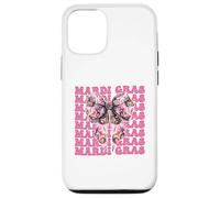 Máscara de Carnaval de Mardi Gras con Lazo Rosa Carcasa para iPhone 12/12 Pro