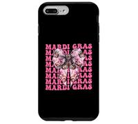 Máscara de carnaval de Mardi Gras con lazo rosa Carcasa para iPhone 7 Plus/8 Plus