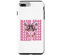 Máscara de Carnaval de Mardi Gras con Lazo Rosa Carcasa para iPhone 7 Plus/8 Plus