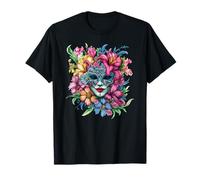 Máscara de Carnaval Floral Mujer Fantasía Masquerade Camiseta