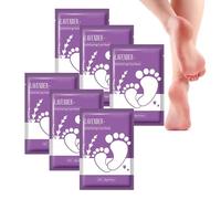 Máscara de cáscara de pie, calcetines para hidratar pies de pelado secos, exfoliante Peel Off Calluses Dead Skin Callus Remover, suave spa de pies agrietados, lavanda perfumada (6 pair)