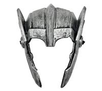 Máscara de Casco Romano para Adulto, Casco de Espartano para Fiestas de Disfraces, Casco de Gladiador de Metal, Accesorios Antiguos Griegos y Romano, Talla única (Plateado, Talla única) (Plateado)