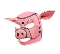 Máscara De Cerdo Rosa,Disfraz Sexy Para Cosplay,Juego De Rol,Máscara De Cabeza Completa De Cerdo,Capucha De Cachorro De Cuero Pu Suave,Tocado De Bondage,Juguetes Sexuales Para Hombres Gay,Ro