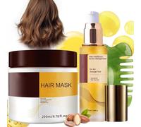 Máscara de colágeno para el cabello de queratina para cabello muy seco, aceite de argán, cuidado hidratante y alisado para el cabello, todo tipo de cabello, cuidado del cabello, 200 ml