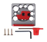 Máscara de corte de tacos, kit de máscara para hacer tacos, Herramienta de máscara para tacos métricos de 8 mm a 20 mm, aleación de aluminio de 8 agujeros con 8 agujeros, varillas redondas de madera