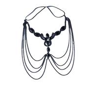 Máscara De Cristal Versátil Para Fiesta Cadena de lujo con borlas multicapa de diamantes de imitación for máscara, accesorios for mascaradas, velos de novia, tocados, joyería facial sexy for mujer