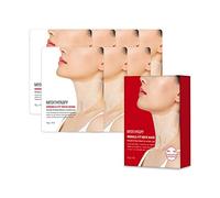 Máscara de cuello de ajuste arrugado - Parches de arrugas para el cuello, reafirmante y tensor del cuello, máscara coreana de colágeno profundo - Máscara de malla de ácido hialurónico para levantar la
