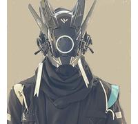 Máscara de Cyberpunk casi futurista para cosplay, redonda, LED, luminosa, galaxia, futura, juego de rol, máscara de cara completa, máscara de juego de personajes para Halloween, pasatiempos (blanco)