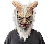 Máscara de demonio de diablo para hombre, disfraz de látex para Halloween, cosplay, accesorios de disfraz