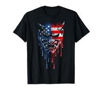 Máscara de Diablo Oni Yokai con Bandera Americana para Amantes del Graffiti Camiseta