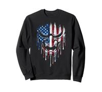 Máscara de Diablo Oni Yokai con Bandera Americana para Amantes del Graffiti Sudadera