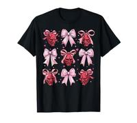 Máscara de diablo Oni Yokai para niña, coqueta, lazo rosa, mamá Camiseta