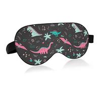 Máscara de dinosaurio colorida para dormir con los ojos vendados Blackout Cooling Funny Eye Mask para dormir con tira elástica para mujeres y hombres