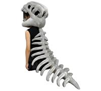 Máscara de dinosaurio, máscara de calavera de peluche realista con temática de dinosaurio, accesorio de cosplay, diseño de esqueleto 3D para fiesta de Halloween, disfraz de esqueleto de animal L