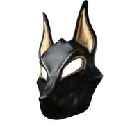 Máscara de dios de chacal egipcio, accesorios de juego de rol para cosplay de Halloween, máscara de chacal egipcio de actos escénicos, para vacaciones, de máscaras, teatro, actuaciones
