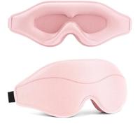 Máscara de dormir 3D con bloqueo de luz 99% ergonómica, cero presión ocular, parche para los ojos, para viajes, meditación, yoga, siesta oficial, máscara de slaapmask (rosa)