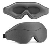 Máscara de dormir 3D con bloqueo de luz 99% ergonómica, cero presión ocular, parche para los ojos, para viajes, meditación, yoga, siesta oficial, máscara de slaapmask (gris)