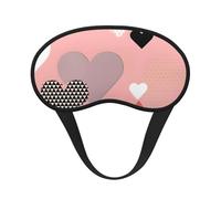 Máscara de dormir abstracta con diseño de carta de amor, poliéster suave, antiluz, elegante, adecuado para hombres y mujeres, para el trabajo diario y viajes al aire libre.