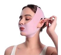 Máscara de dormir ajustable y transpirable for esculpir el rostro, vendaje elástico adelgazante en forma V, herramienta for cuidado la piel para lifting facial
